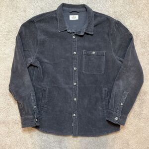 Marine Layer Shirt Mens Large Gray Max Broken In Corduroy Overshirt Shacket